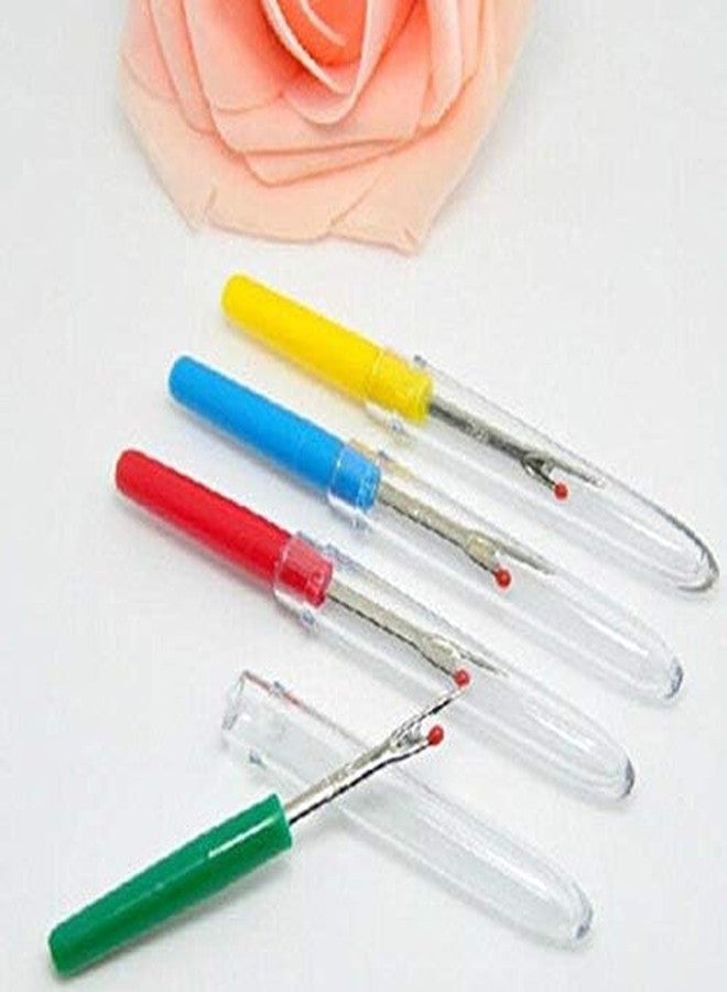 Gemsy Seam Ripper Tool Set Piece Sewing Accessories Kit for Stitch Removal | Thread Cutting | Ideal for Sewing, Tailoring, DIY Projects | Stainless Steel Blades with Comfort Grip Handles Set of 4 - Image 4